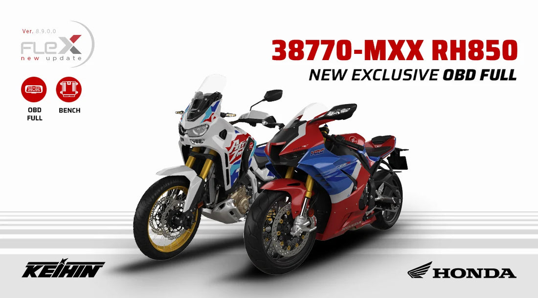 Flex 8.9.0.0 update banner for Honda Keihin 38770-Mxx ECUs