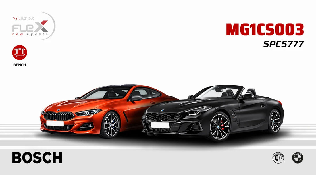 Flex 8.21.0.0 banner for BMW Bosch MG1CS003 Bench programming