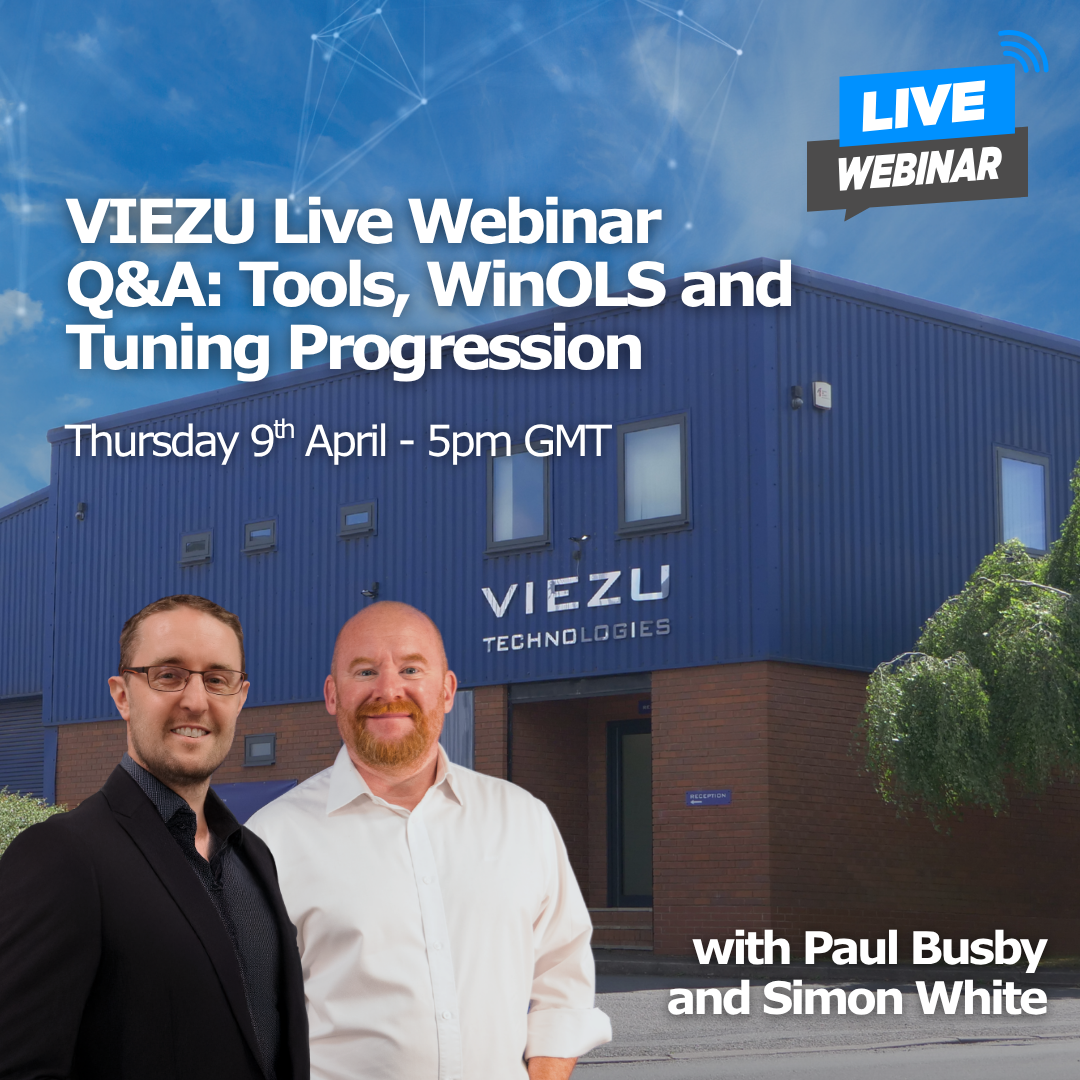 Viezu present Live Webinar, Q&A on Tools, WinOLS and Tuning Progression, on Thursday 9th April 2026 17:00 GMT – Viezu USA