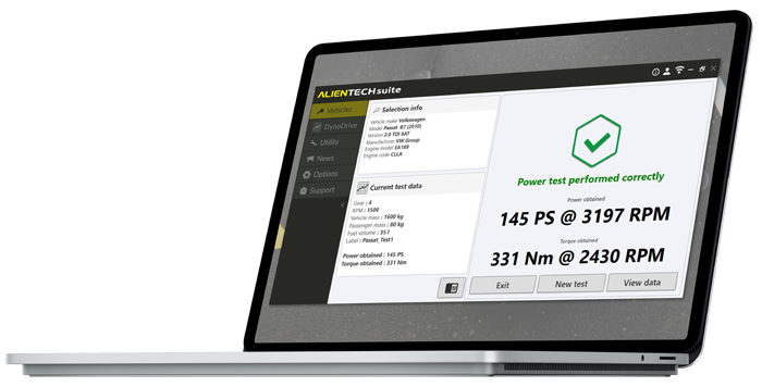 laptop with alientech suite on screen – Viezu USA