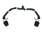 Assembled Jaguar F-Type cold air induction system with twin filters