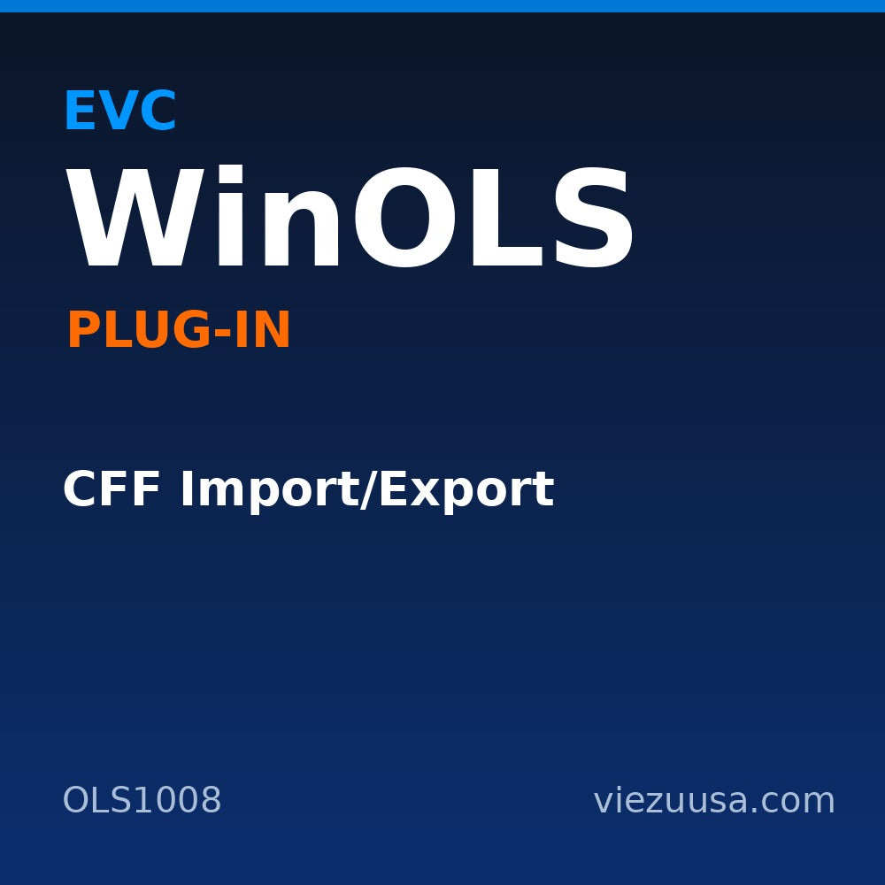 CFF Import/Export – EVC WinOLS plug-in OLS1008