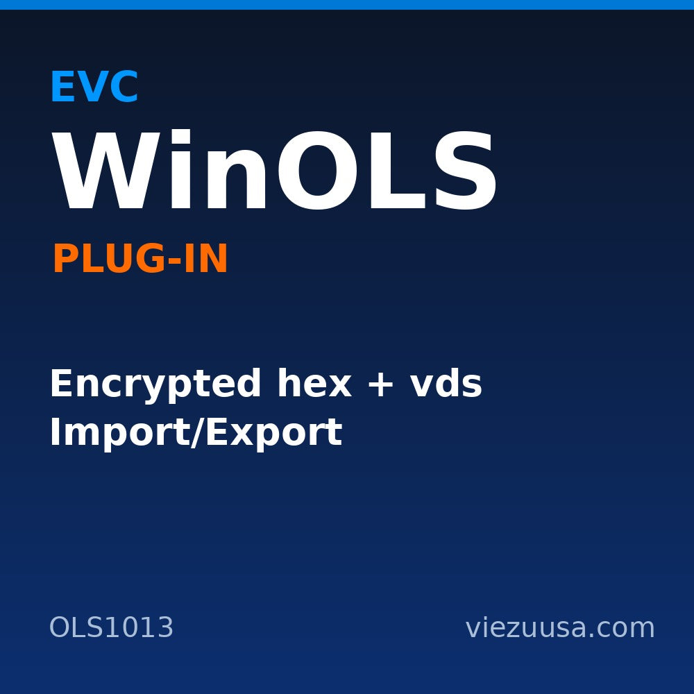 Encrypted hex + vds Import/Export – EVC WinOLS plug-in OLS1013