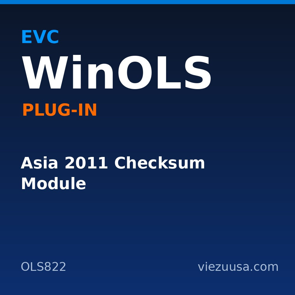 Asia 2011 Checksum Module – EVC WinOLS plug-in OLS822