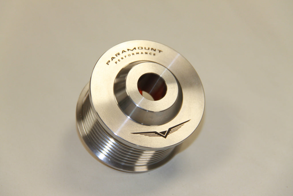 Stainless steel upper supercharger pulley for 5.0L supercharged V8