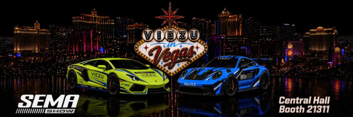 VIEZU in Vegas at SEMA Show 2026, Central Hall Booth 21311 - wide banner
